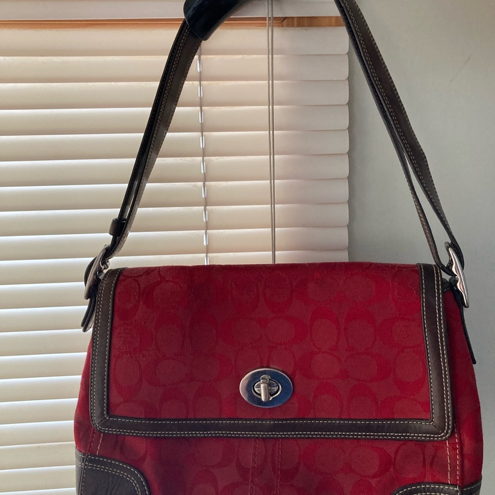 Coach Red Shoulder Bag medium